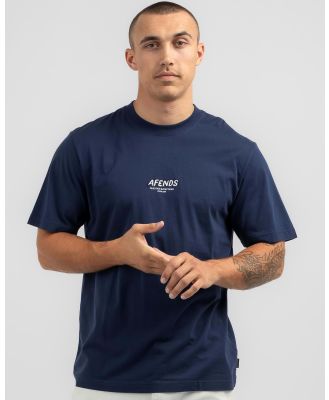 Afends Men's Message Retro Fit T-Shirt in Navy