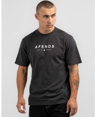 Afends Men's Thrown Out Retro Fit T-Shirt in Black
