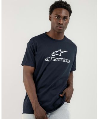 Alpinestars Men's Wordmark Combo T-Shirt in Navy