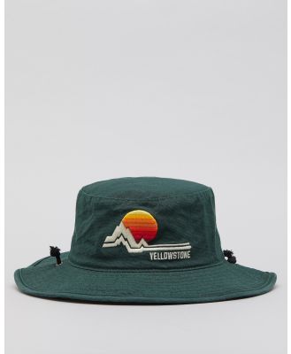 American Needle Women's Yellowstone Wide Brim Bucket Hat in Green