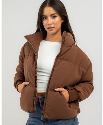 Ava And Ever Women's Academy Puffer Jacket in Brown