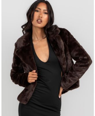 Ava And Ever Women's Bambie Faux Fur Jacket in Brown