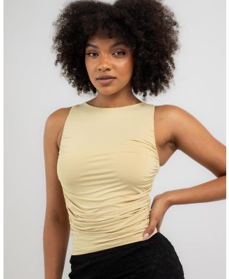 Ava And Ever Women's Basic Ruched Top in Natural