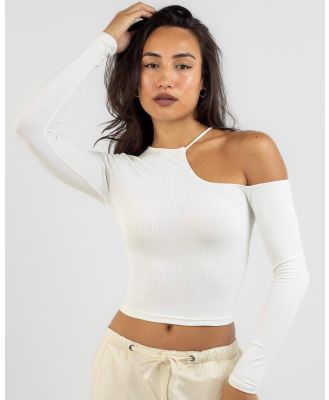 Ava And Ever Women's Carmen Cut Out Long Sleeve Top in White