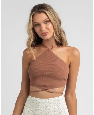 Ava And Ever Women's Ceecee Knit Top in Brown