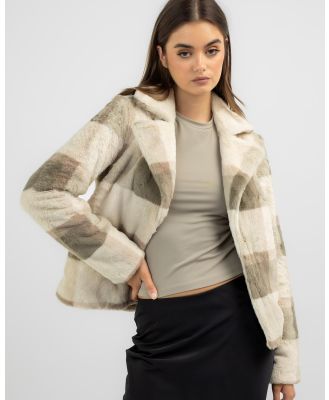 Ava And Ever Women's Chester Faux Fur Jacket in Cream