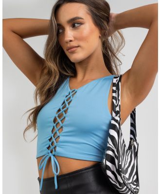 Ava And Ever Women's Cold Heart Top in Blue