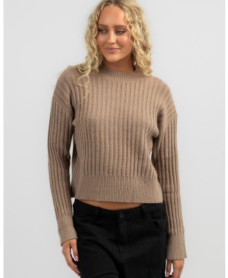 Ava And Ever Women's Cornell Crew Neck Knit Jumper Top in Natural