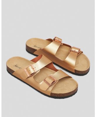 Ava And Ever Women's Cortina Slides Sandals in Gold