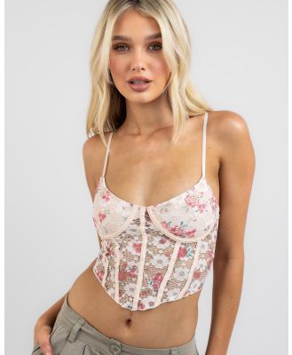Ava And Ever Women's Dita Lace Corset Top in Floral