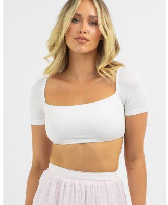 Ava And Ever Women's Emily Ultra Crop Top in White