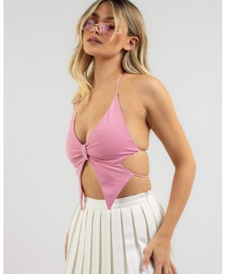 Ava And Ever Women's Fly Away Halter Top in Pink