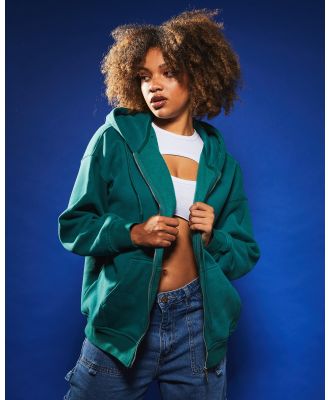 Ava And Ever Women's Freddie Zip Up Sweat in Green