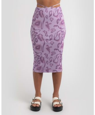 Ava And Ever Women's Georgia Midi Skirt in Purple