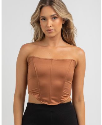 Ava And Ever Women's Hadid Corset Top in Brown