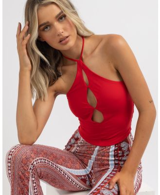 Ava And Ever Women's Henri Halter Top in Red