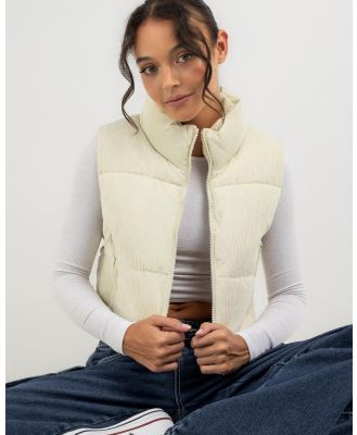 Ava And Ever Women's Icy Cord Puffer Vest in Cream