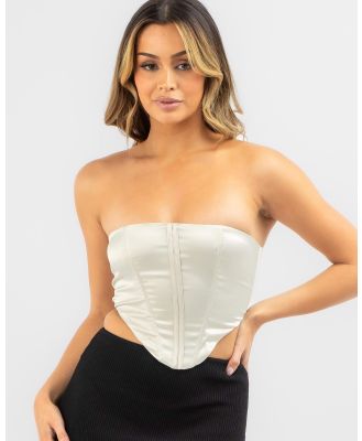 Ava And Ever Women's Isabella Satin Corset Top in Cream