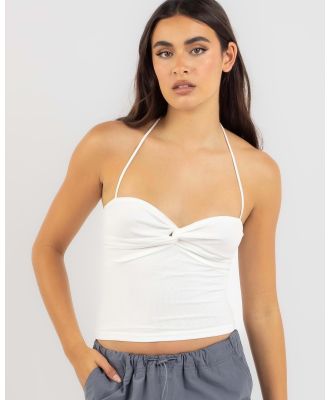 Ava And Ever Women's James Mesh Halter Top in White