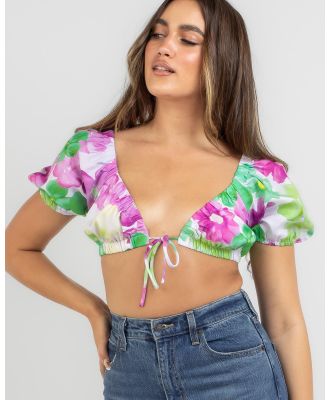 Ava And Ever Women's Jeansne Tie Up Top in Floral