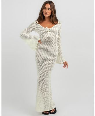 Ava And Ever Women's Kali Crochet Maxi Dress in Cream