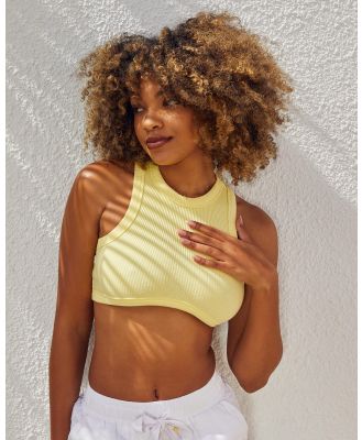 Ava And Ever Women's Kendra Ultra Crop Top in Yellow