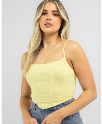 Ava And Ever Women's Lamar Corset Top in Yellow