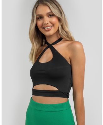 Ava And Ever Women's Leonie Halter Top in Black