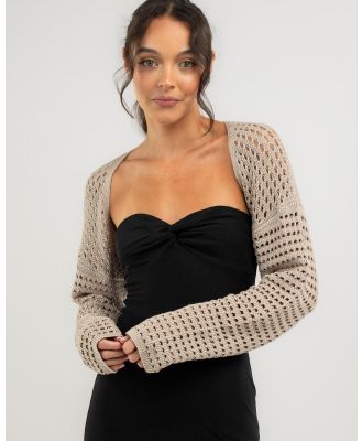 Ava And Ever Women's Musa Crochet Knit Bolero Top in Natural