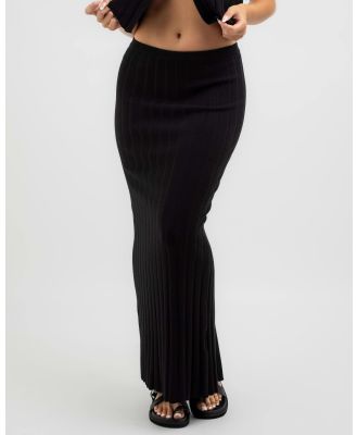 Ava And Ever Women's Naomi Rib Maxi Skirt in Black