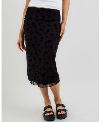 Ava And Ever Women's Peyton Midi Skirt in Black