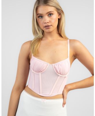 Ava And Ever Women's Saint Mesh Corset Top in Pink