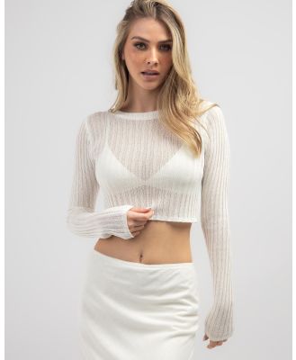 Ava And Ever Women's Sunset Romance Sheer Knit Top in Cream