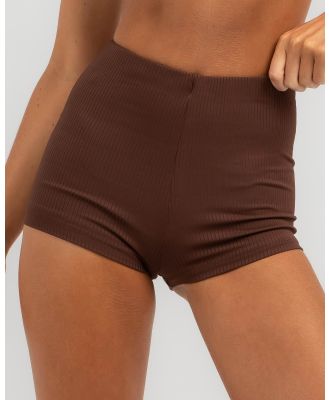 Ava And Ever Women's Tammy Bike Shorts in Brown