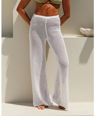 Ava And Ever Women's Tasmin Crochet Lounge Pants in Cream