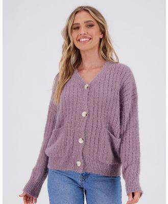 Ava And Ever Women's The Vibes Knit Cardigan in Purple