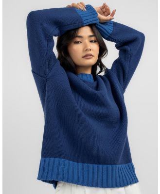 Ava And Ever Women's Tony Crew Neck Knit Jumper in Navy