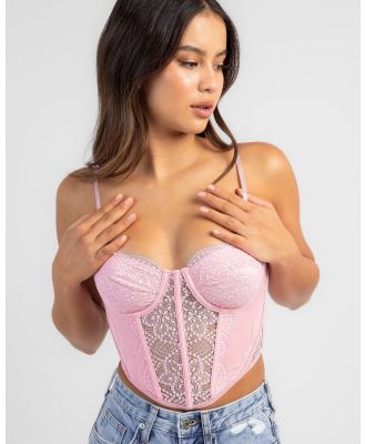 Ava And Ever Women's Waldorf Lace Corset Top in Pink