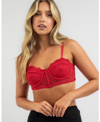 Ava And Ever Women's Waldorf Lace Crop Top in Red