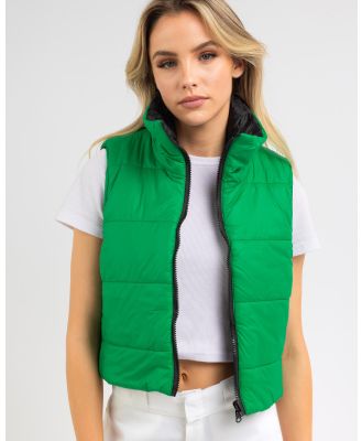 Ava And Ever Women's Whistler Reversible Puffer Vest in Green