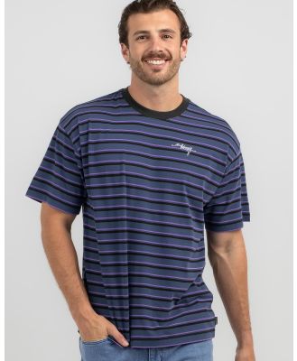 Billabong Men's Backbeach Stripe T-Shirt in Blue