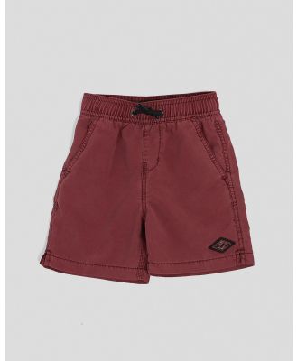 Billabong Toddlers' All Day Overdye Layback Beach Shorts in Red