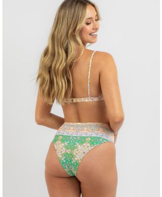 Billabong Women's La Mer Maui High Waisted Bikini Bottom in Green