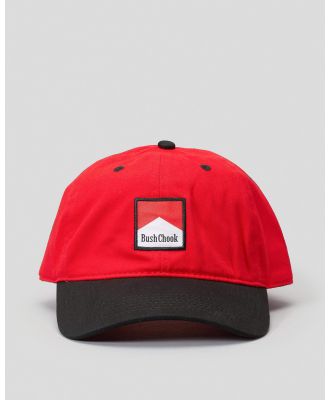 Bush Chook Men's Smoko Baseball Caps in Red