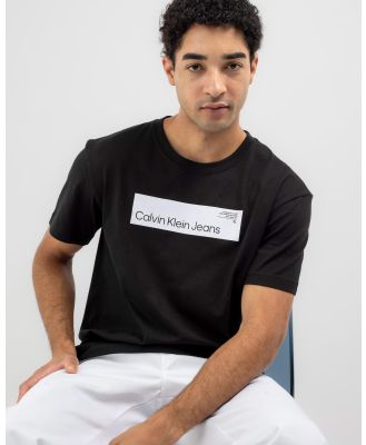 Calvin Klein Men's Hyper Real Box Logo T-Shirt in Black