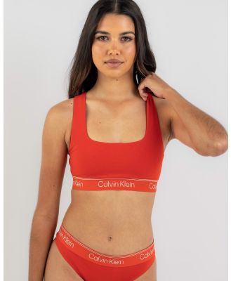 Calvin Klein Women's Athletic Unlined Bralette Underwear in Red