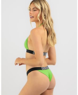 Calvin Klein Women's Brazilian Bikini Bottom in Green