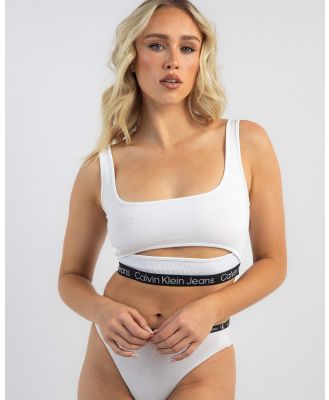 Calvin Klein Women's Tape Strappy Milano Tank Top in White
