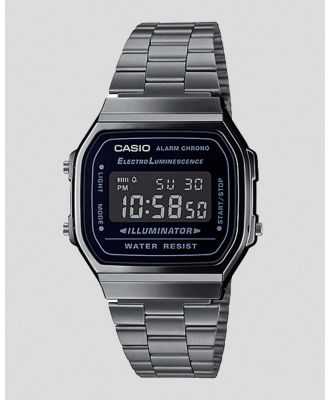 Casio Men's A168Wgg-1B Watch in Silver