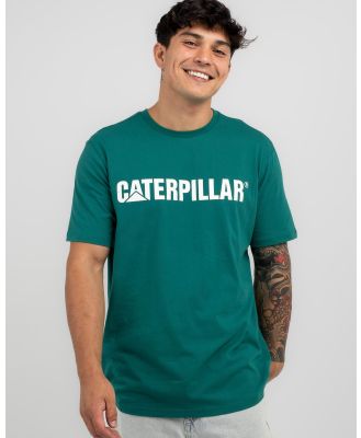 Cat Men's Erpillar Logo T-Shirt in Green
